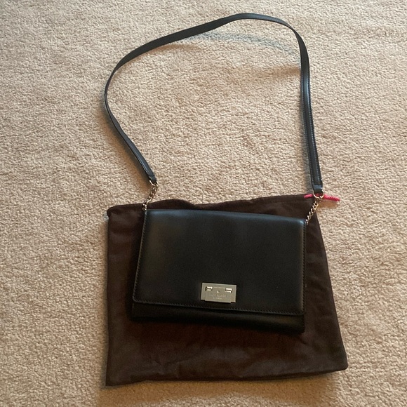 Kate Spade black leather crossbody bag - Picture 1 of 7